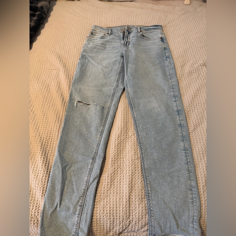 American Eagle Outfitters Light Blue Straight Leg Jeans